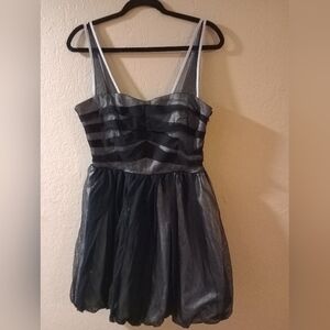 BCBGeneration Sz 12 Black/Silver Tank Top Dress **EUC**